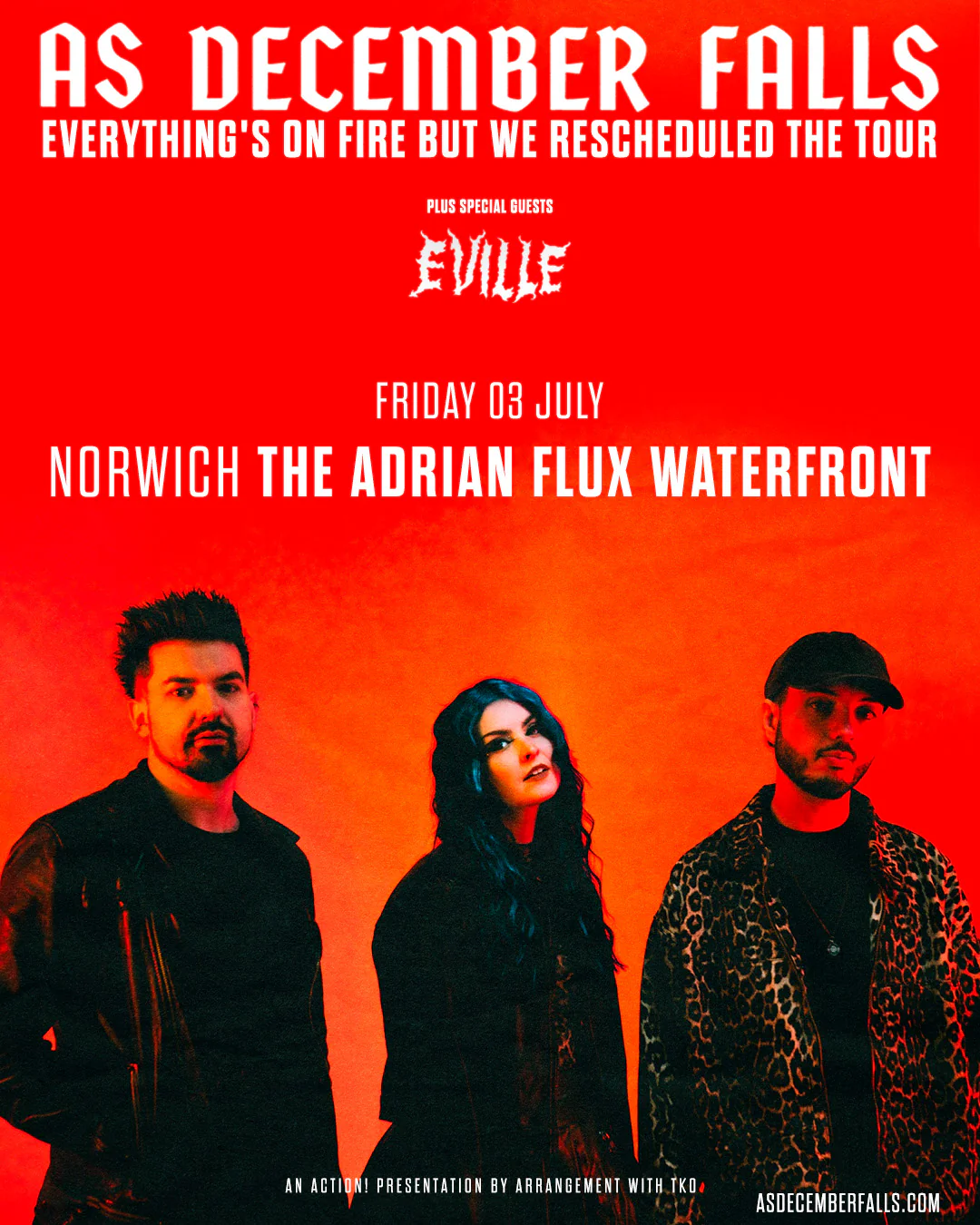 As December Falls live in Norwich - Waterfront - 03/07/26 - Digital Ticket